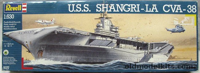 Revell 1/540 USS Shangri-La CVA-38 Aircraft Carrier -  Angled Deck, 5077 plastic model kit